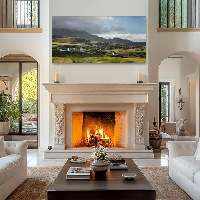 Isle Skye Canvas Wall Art Large Framed Prints Pictures Wall Decor Posters Painting Artwork for Living Room Bedroom Kitchen Bathroom 12x24