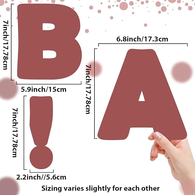 Qyeahkj 150 PCS Large 7" Font Letters and Punctuation Set, Dark Red Classroom Alphabet Cutout for Bulletin Board Display Home School Decoration, A Great Helper to Inspire Students' Learning Interest