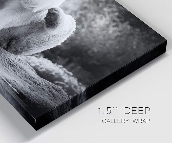 Landscape Wall Art Premium Gallery Wrapped Canvas Abstract Ocean Forest Modern Artwork Decoration for Living Room Kitchen Bathroom Office, Ready to Hang