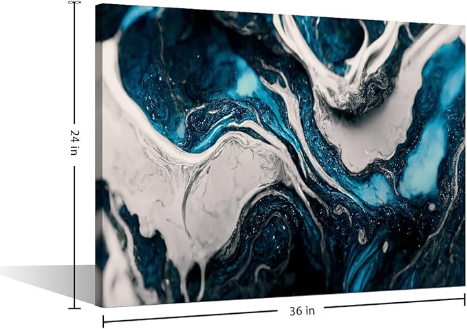 Wall Art for Home Decor Modern Spectacular Image Printing 1 Panel Abstract Art Poster Prints on Canvas for Lady Men Bedroom Living Room Wall Decoration Stretched and Framed Ready to Hang 36x24 in