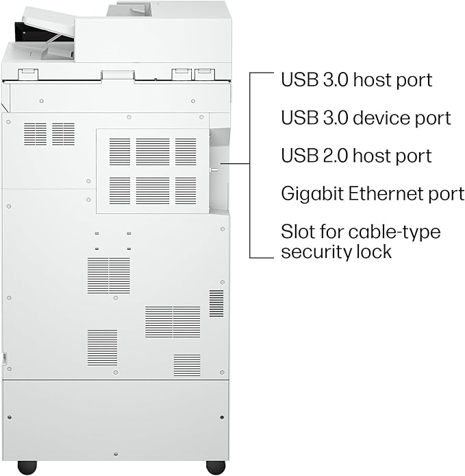HP Laserjet Enterprise Flow 8601z Multifunction Monochrome Printer, Scanner, Copier, Duplex, Best for Office (9S185A)