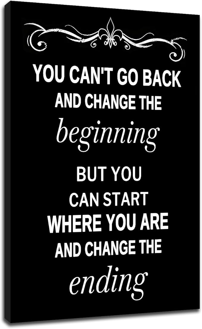 Inspirational Office Poster Wall Art Motivational Success Quotes Print on Canvas Home Decor Picture Painting Artwork for Living Room Workplace Wall Decoration Stretched and Framed [24''Wx36''H]