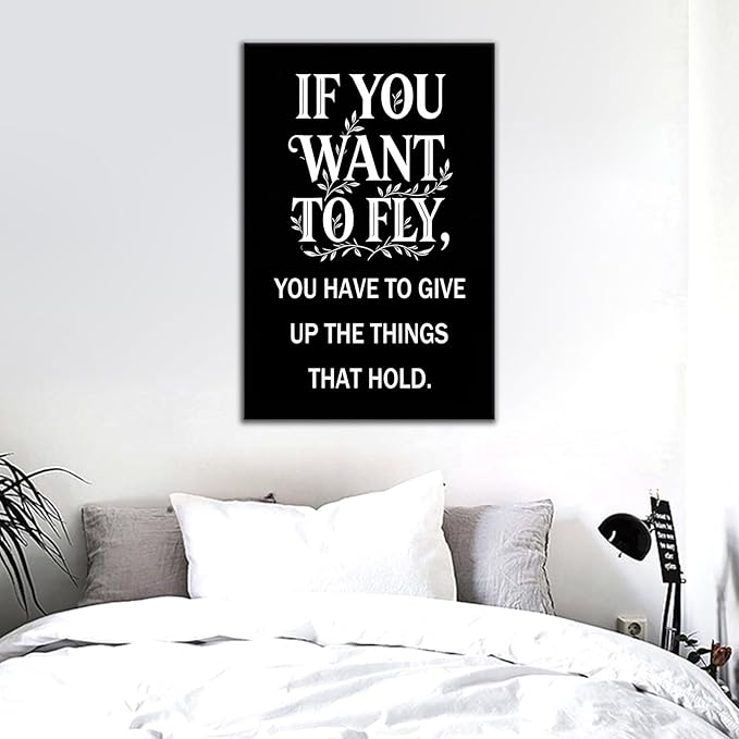 Motivational Wall Art Uplifting Canvas for Entrepreneur Gym Desk Print to Stay Focused Office Poster Decor Picture Painting Artwork for Modern Bedroom Office Workplace Ready to Hang [12''Wx18''H]