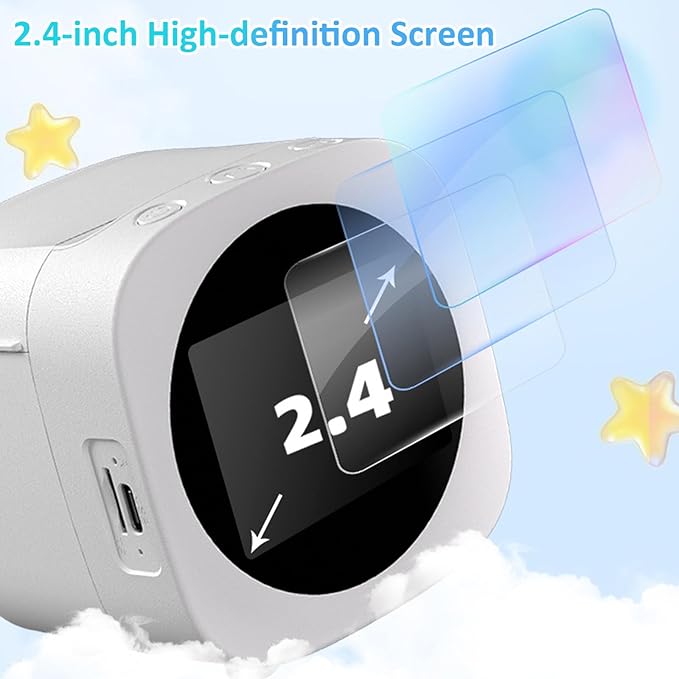 Smart AI Voice Sticker Printer Box, Mini Inkless Thermal Label Maker, AI Sticker Printer Box with Preview Display for Home, School, Office & Creative Organization, Rolls Paper Included (1 Pc)