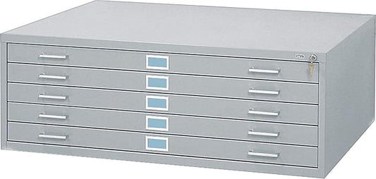 Safco Products 4998GRR Flat File for 48" W x 36" D Documents, 5-Drawer (Additio0l Options Sold Separately), Grey
