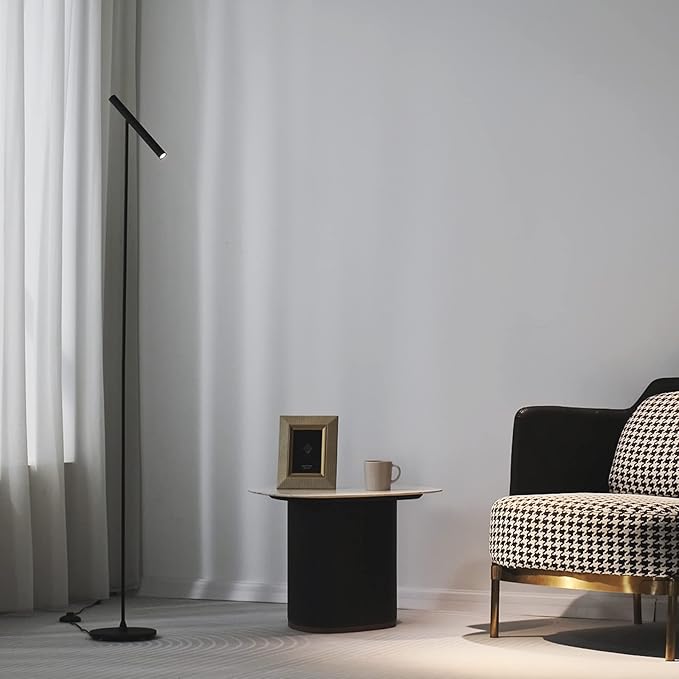 Floor Lamps for Living Room, 66" Modern Floor Lamp LED Standing lamp with Foot Switch 6W Warm Light Tall Lamp for Bedroom, Office, Study Room, Home, Lamp Head Adjustable