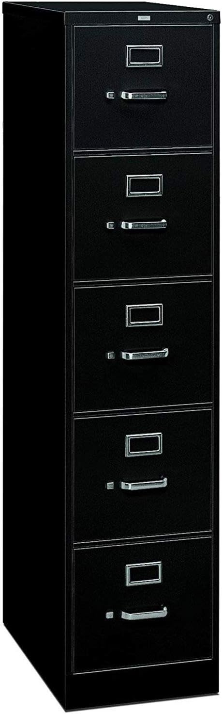 310 Series 18.25"W 5-Drawer Legal File Finish: Black