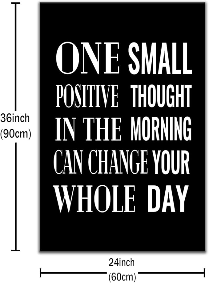 Motivational Office Wall Art Poster Painting Inspirational Entrepreneur Positive Quotes Printed on Canvas Artwork for Modern Home Living Room Room Classroom Workplace Ready to Hang [24''Wx36''H]