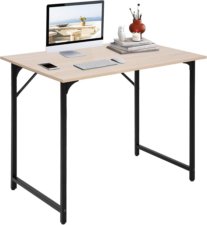 BestOffice Computer Desk,Home Office Desk, Modern Simple Style for Home Office Study Writing (Nature, 32 Inch)