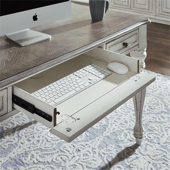 Liberty Furniture Industries Magnolia Manor Writing Desk, White