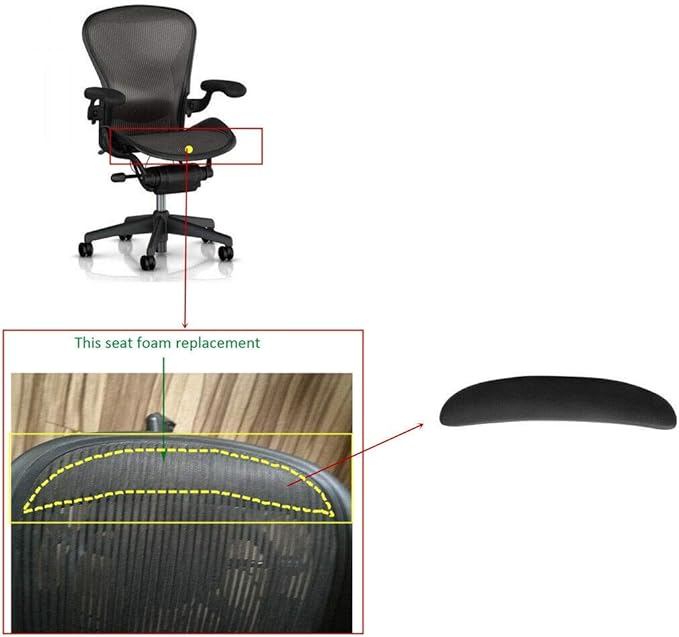 Herman Miller Replacement Classic Aeron Office Chair Seat Foam, Fits Medium Size B and Small Size A