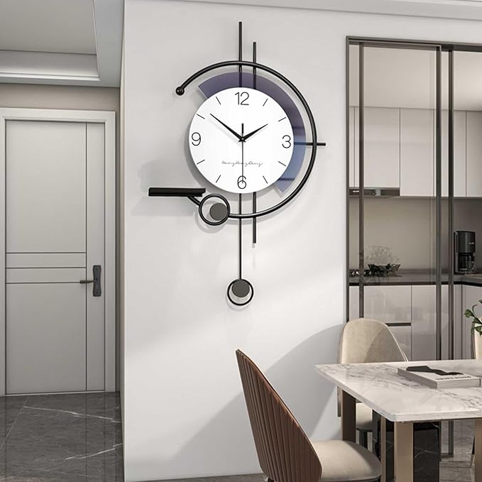 Wall Clock Modern Wall Clock, Creative Silent Non Ticking Quartz Clock with Decorative Art Storage Platform, Suitable for Living Room, Bedroom, Office Clock (One Color SSmall)