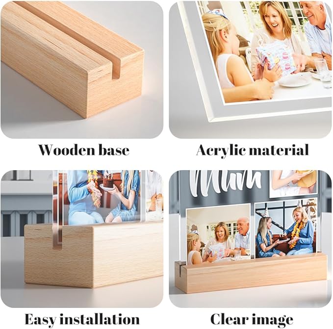 Custom Spotify Plaque, Custom Acrylic Song Plaque Picture Frames, Personalized Photo Frame, Personalized Anniversary Birthday Gifts for Women Men Girlfriend Boyfriend Her Him Couple