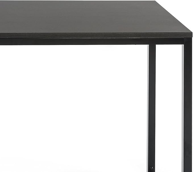 Zinus Jennifer 55 Inch Black Frame Desk/Computer Workstation/Office Desk/Easy Assembly, Deep Espresso