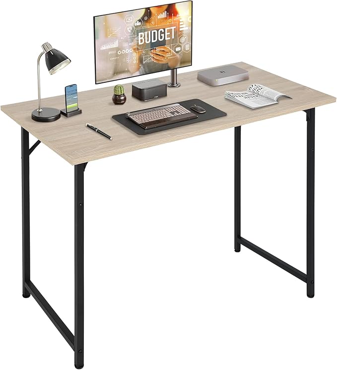 Computer Desk,39 Inch Home Office Desk Modern Writing Table with Metal Frame for Home Office and Study,Nature