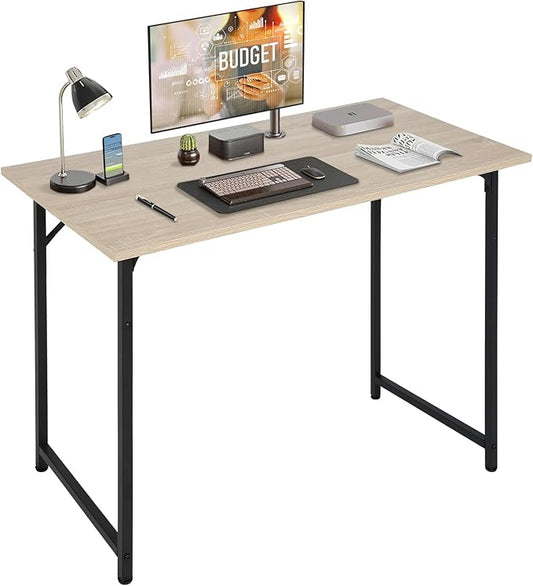 Computer Desk,39 Inch Home Office Desk Modern Writing Table with Metal Frame for Home Office and Study,Nature