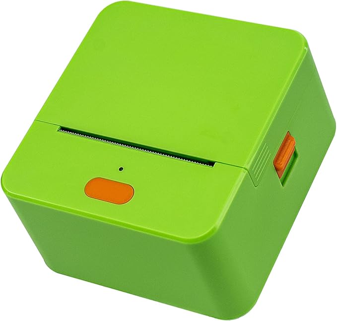 NETUM P58C Mini Label Printer - Portable Barcode Label Maker with Bluetooth, Inkless Thermal Printing for Retail, Clothing, Small Business & Home Office (Green)
