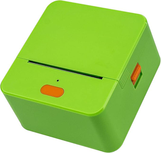 NETUM P58C Mini Label Printer - Portable Barcode Label Maker with Bluetooth, Inkless Thermal Printing for Retail, Clothing, Small Business & Home Office (Green)