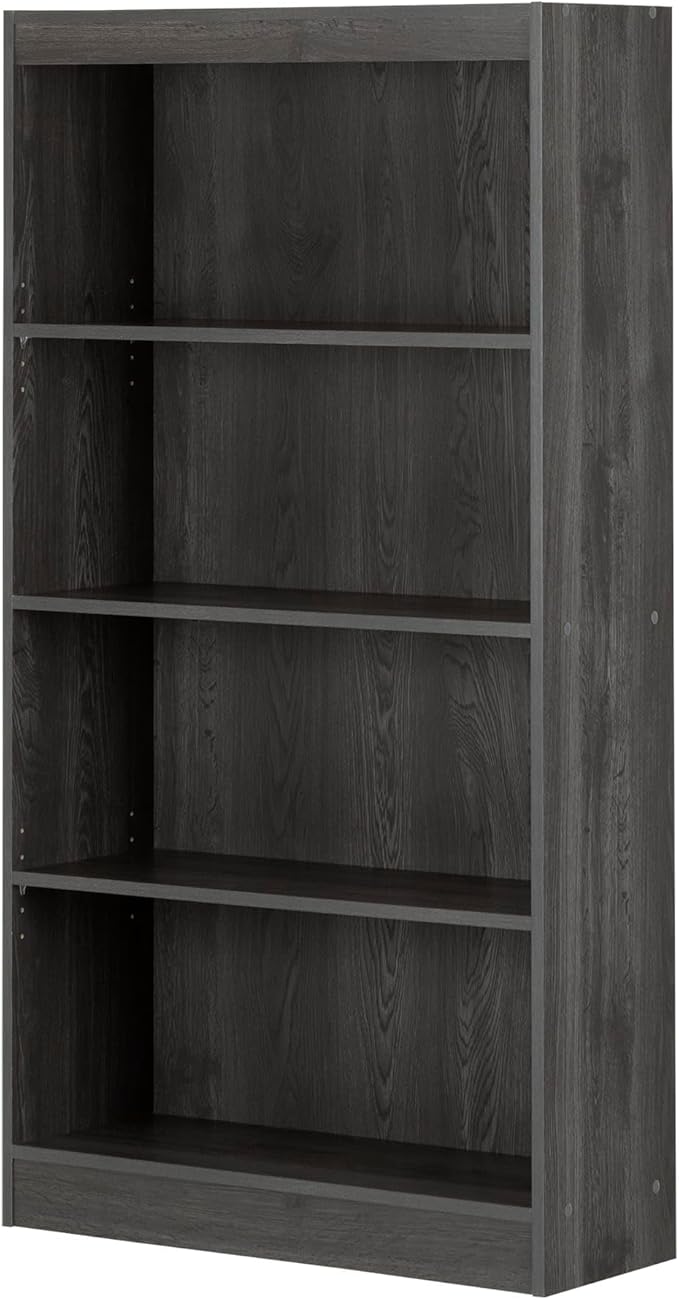 South Shore 4-Shelf Bookcase Gray Oak