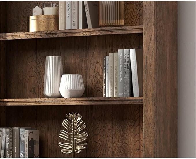 Martin Furniture Traditional 8' Tall Wood Bookcase Wall with Ladder Office Storage Brown