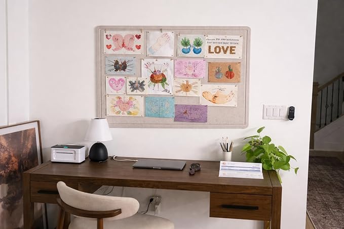 Large Felt Bulletin Board for Wall, 72"x48" Frameless Picture Board, Soft Felt Cork Board for Office, Home Planning & Office Wall Decor, Easy Install Pin Board
