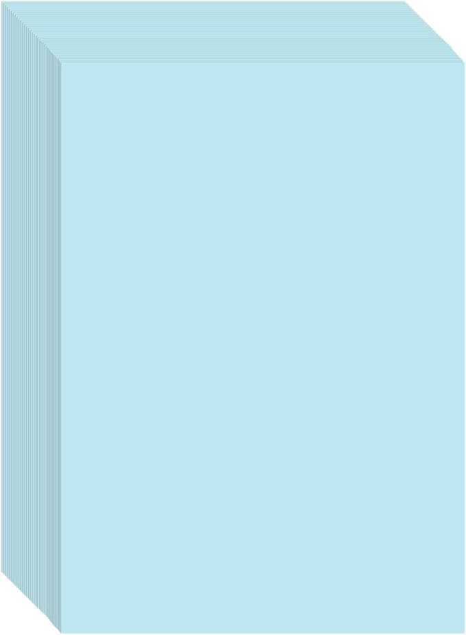 A4 Color Copy Paper - 100 Sheets - 70 GSM - 210 x 297 mm or 8.3 x 11.7 Inches - Multi Color Media for Printing Writing and Arts - Suitable for Printers and Copiers (Light Blue)