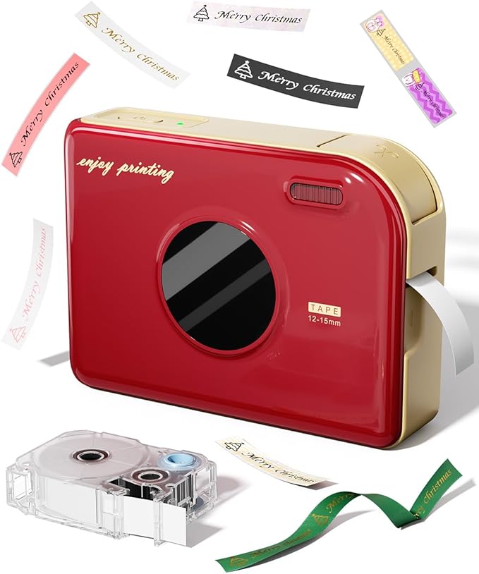 Phomemo Ribbon Printer, A30 Label Laker Machine Mini Bluetooth Portabel Color Text Label Printer, Smart Thermal Transfer Printing for Gift Craft Holiday Decor, Cloth Name Tags, in/Outdoor