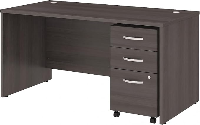 BUSH BUSINESS FURNITURE STC014SG Desk and File, 60W x 30D, Storm Gray