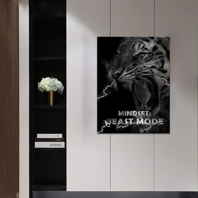 Inspirational Wall Art Motivational Pictures Prints on Canvas Modern Inspiring Entrepreneur Quotes Posters Mindset Beast Mode Painting Artwork Decor for Living Room Office Home Gifts (18" Wx24 H)
