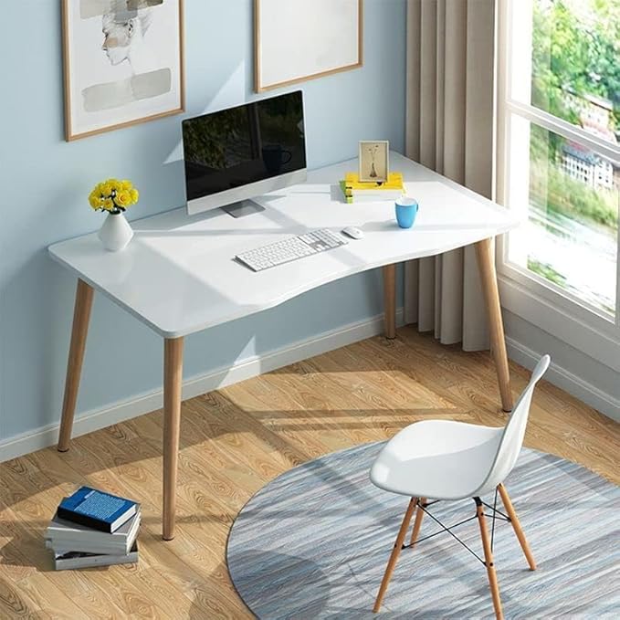 Computer Home Office Desk with Drawers, Multipurpose Wood Table Computer Workstation Study Writing Table Modern Simple Zero Assembly Without Chair(39.5" L x 19.5" W x 29" H, Natural)
