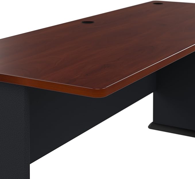 Bush Business Furniture Series A 72W Desk in Hansen Cherry and Galaxy, Large Workstation for Home or Professional Workspace, Desktop Solution for Office Use