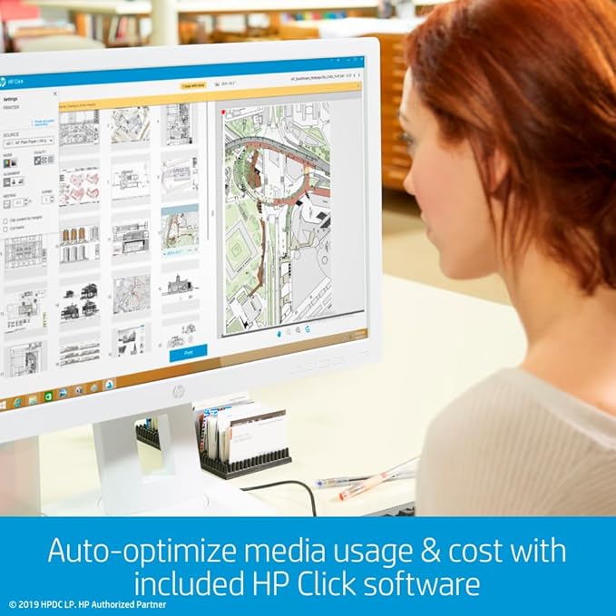 HP DesignJet T650 Large Format 36-inch Plotter Printer, Includes 2-Year Onsite Warranty Support (5HB10T) - New Model