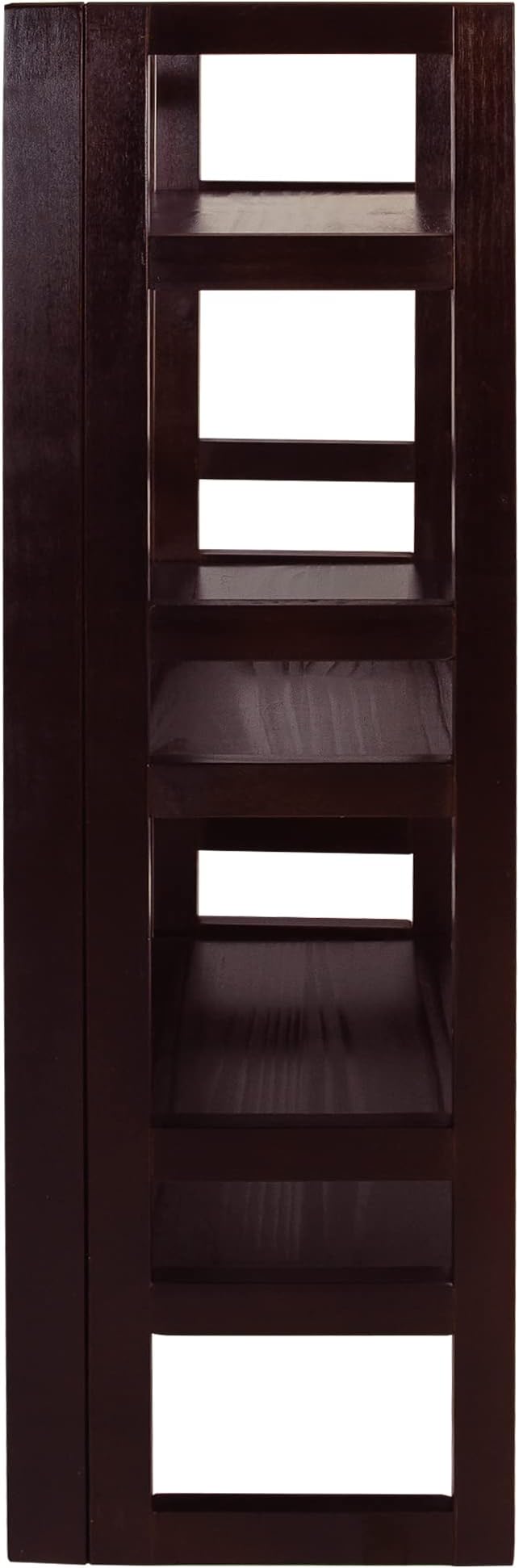 Casual Home 3-Shelf Folding Student Bookcase (20.75" Wide)-Espresso