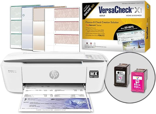 VersaCheck DeskJet 4155 MXE MICR All-in-One Printer and VersaCheck X1 Gold Printing Software Bundle