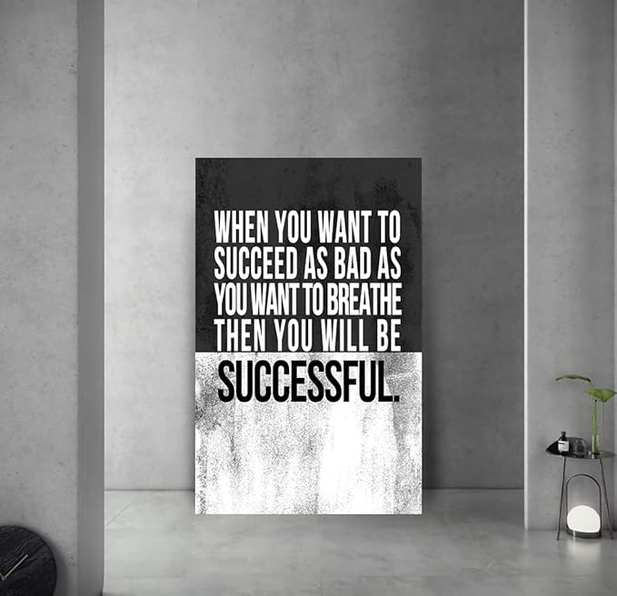 Motivational Canvas Office Wall Art Entrepreneur Quotes Artwork Inspirational Positive Inspiring Art Print HD Print Teamwork Office Wall Decor for Gym Library Framed Ready to Hang-28 Wx44 H