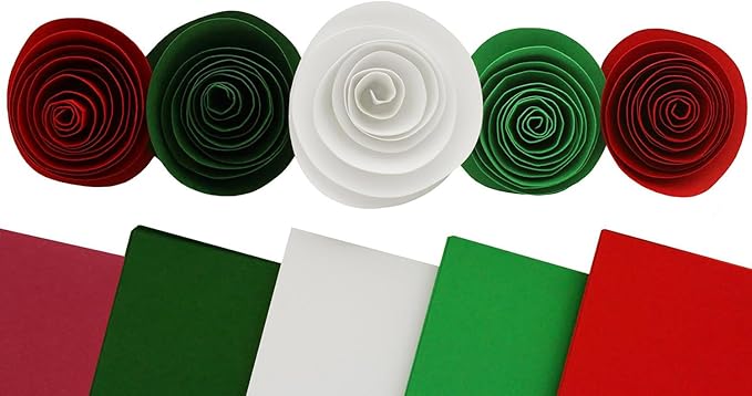 PA Paper Accents Stash Pack Cardstock Pack 12" x 12" Christmas colored cardstock paper for card making, scrapbooking, printing, quilling and crafts, 65lb., 40 pieces