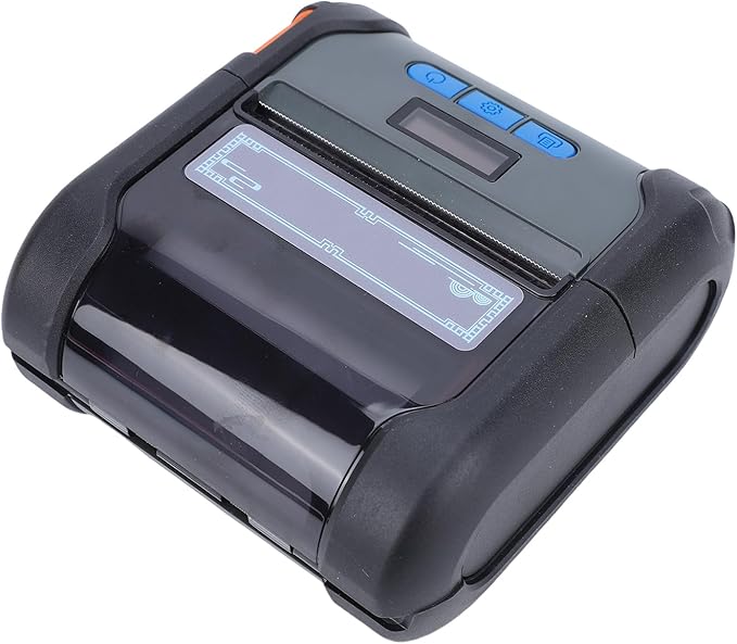 Portable 80mm Label Printer, Clear 203dpi Precision Printing with Fast 100mm per S Speed and OLED Display, with USB and WiFi Connectivity, for Home Office Shipping Labels (100-240V US Plug)