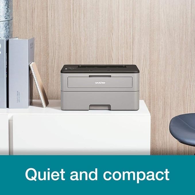 Brother HL-L2300 Monochrome Laser Printer with Duplex Printing for Business Office Home - up to 2400 x 600 Resolution - 27 ppm Print Speed, Hi-Speed USB 2.0, 250-sheet Capacity, BROAGE Printer Cable