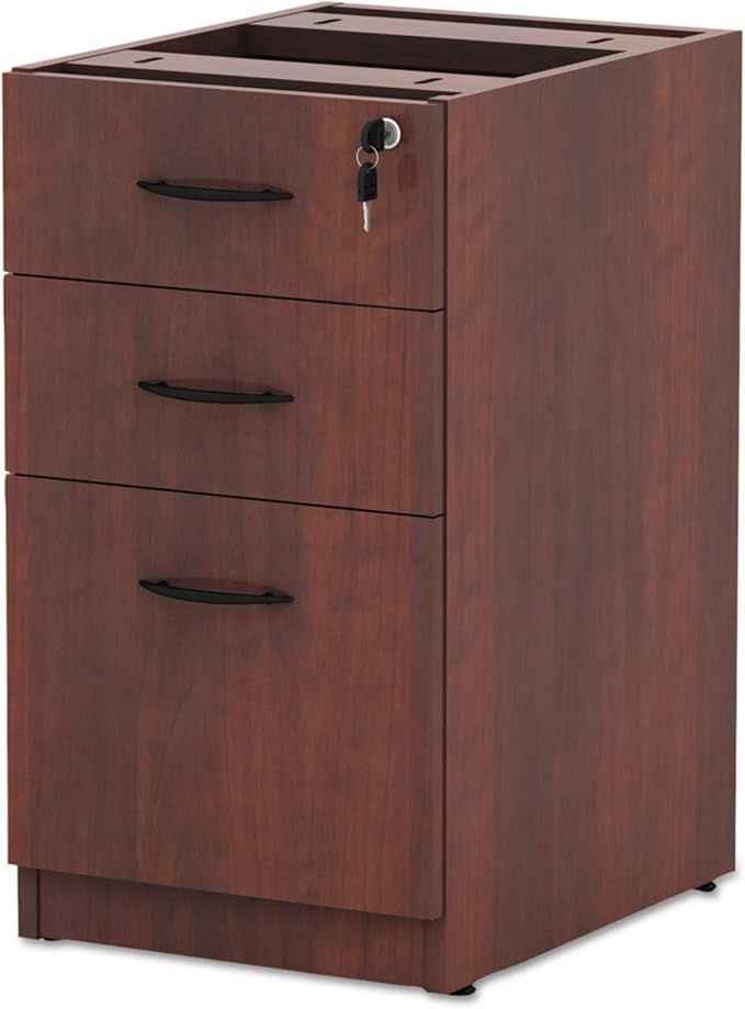 Alera Valencia Series 16 by 22 by 28-Inch 2 Box and 1 File Drawer Full Pedestal, Medium Cherry