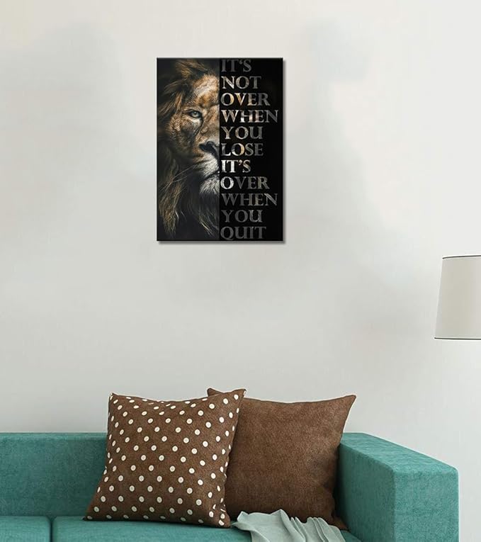 Novatique Inspirational Wall Art Motivational Office Wall Art Motivational Poster Wall Decor Success Quotes Painting for Living Room Bedroom,12 x 16inch