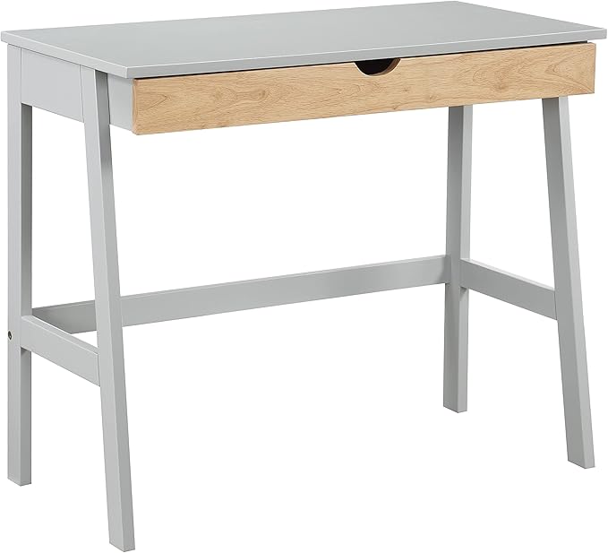 Modern Simple Computer Desk, Home Office Desk Computer Table Study Writing Study Desk Workstation for Small Space, 36" x 18" x 30" Gray