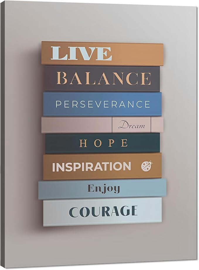 Novatique Office Wall Decor Inspirational Rustic Wall Art Positive Modern Decor Poster Canvas Print Motivational Wall Decor for Bedroom Living Room,12 x 16inch