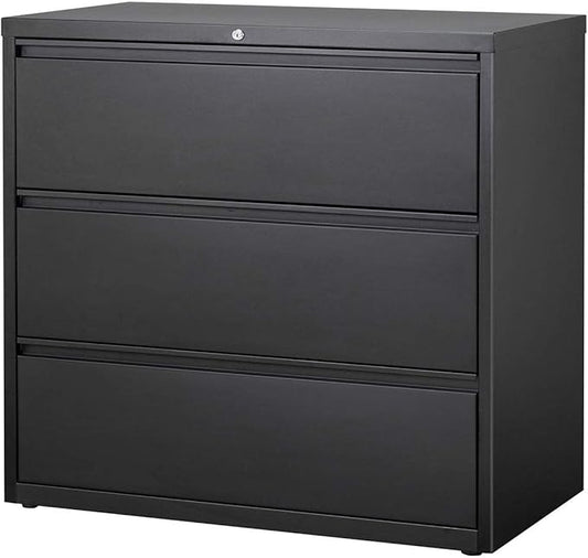 Hirsh Industries 42" Wide Three-Drawer Lateral File - Black 14998