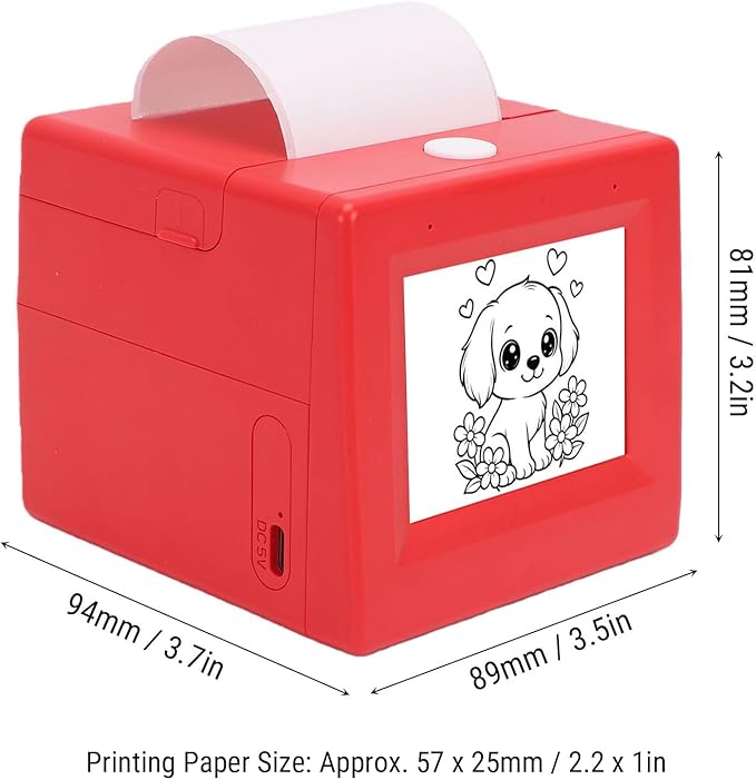Fafeicy AI Voice Sticker Printer with 2.8 Inch Display, Inkless Portable Thermal Sticker Maker Mini Label Printer for Home School Office