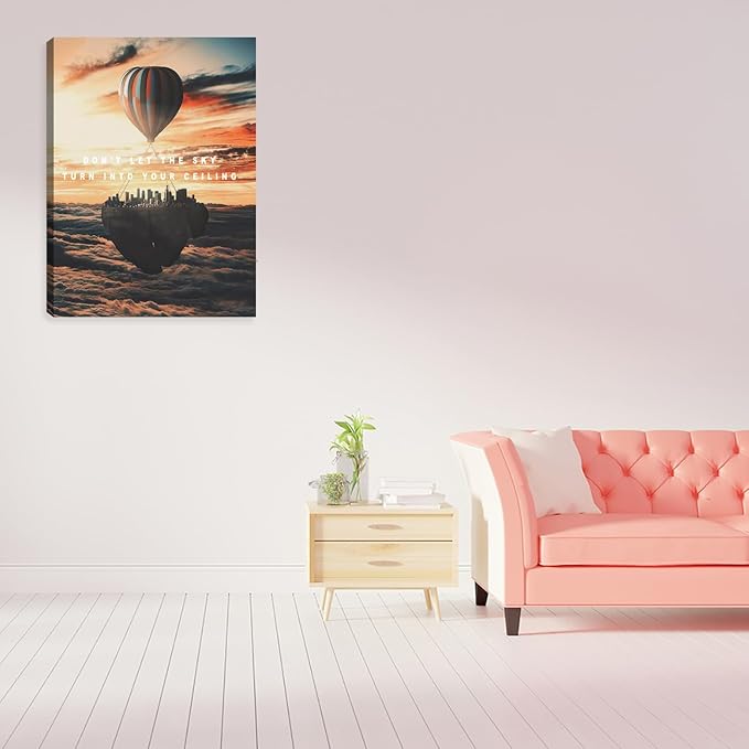 Inspirational Office Wall Decor Motivational Wall Art Canvas Art Wall Painting Picture for Bedroom Living Room Decor Poster Prints Decorations Positive Office Decor Framed Artwork 12" x16