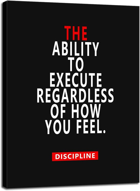 WYJZDZQ8 Motivational Canvas Office Print Wall Art Inspirational Picture Painting Modern Inspiring Poster Artwork for Home Living Room Bedroom Office Decor Frame Ready to Hang[18" W x 24" H]