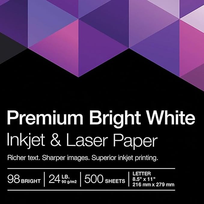 Staples Premium 8.5-Inch X 11-Inch Multipurpose Paper 24 Lbs. 98 Bright 500/Ream