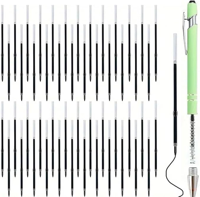 50 pcs 2-in-1 Retractable Ballpoint Pen Refill - Touch Screen Stylus Pen Refills - 3.85inch/9.8cm Pen Refills
