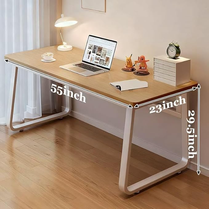 Computer Desk Modern Simple Style Desk for Home Office, 55 inch Small Writing Table or Bedroom