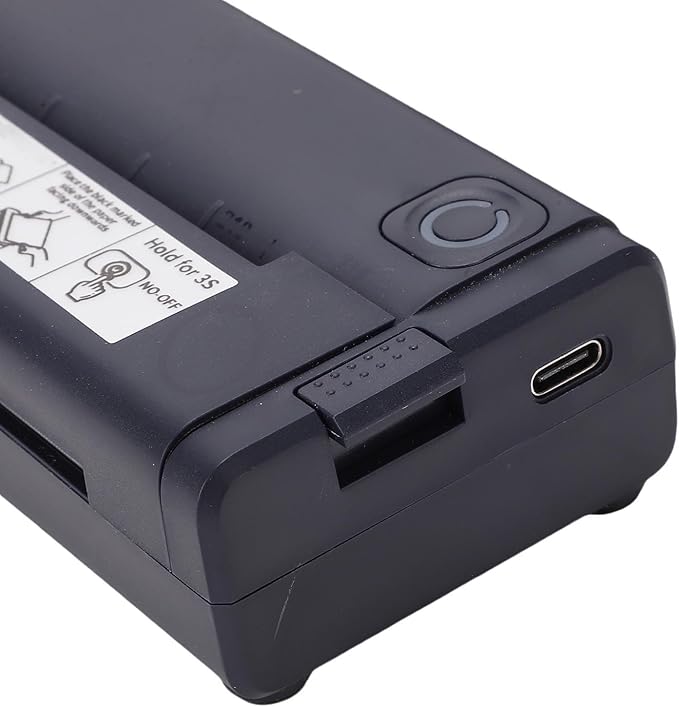 Asixxsix Portable Printer, Bluetooth Type C 8.5 x 11inch Inkless Thermal Printer, Small Mobile, Compatible with iOS, Android, Laptop for Office, Home, Car, Black (Black)